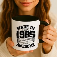 Vintage Crown Made In 1985 40 Years Of Being Awesome Mug