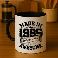 Vintage Crown Made In 1985 40 Years Of Being Awesome Mug