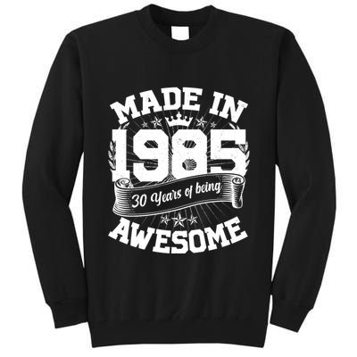 Vintage Crown Made In 1985 40 Years Of Being Awesome Tall Sweatshirt
