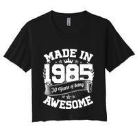 Vintage Crown Made In 1985 40 Years Of Being Awesome Crop Top