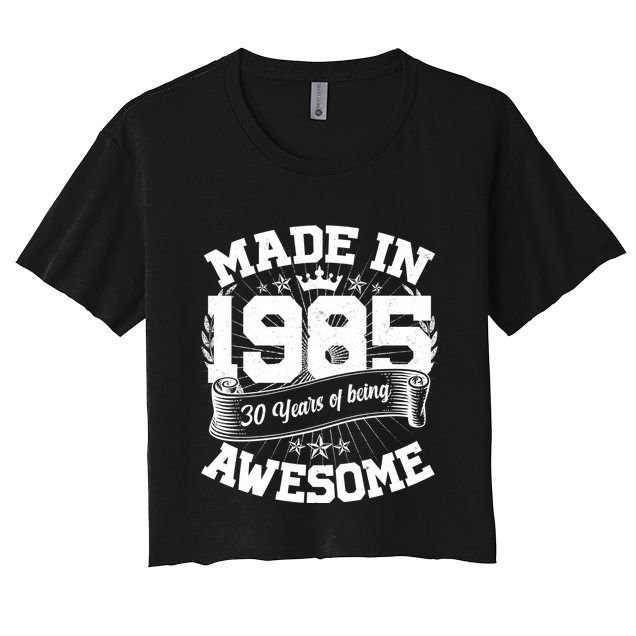 Vintage Crown Made In 1985 40 Years Of Being Awesome Crop Top