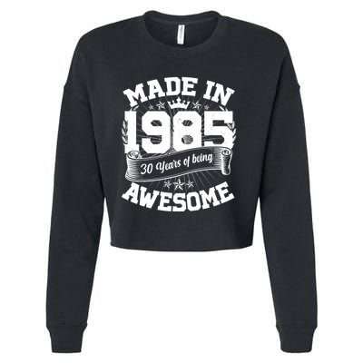 Vintage Crown Made In 1985 40 Years Of Being Awesome Cropped Pullover Crew