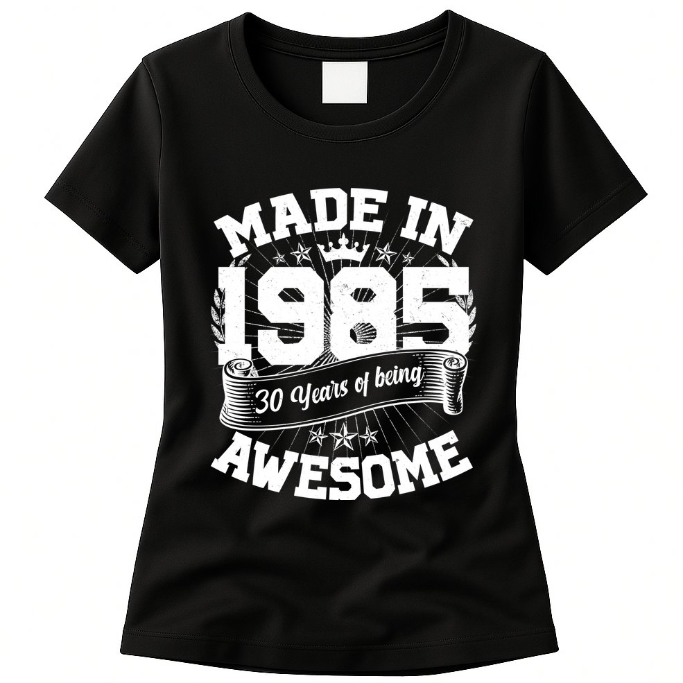 Vintage Crown Made In 1985 40 Years Of Being Awesome Womens T-Shirt