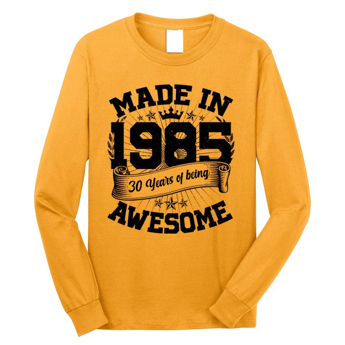 Vintage Crown Made In 1985 40 Years Of Being Awesome Long Sleeve Shirt