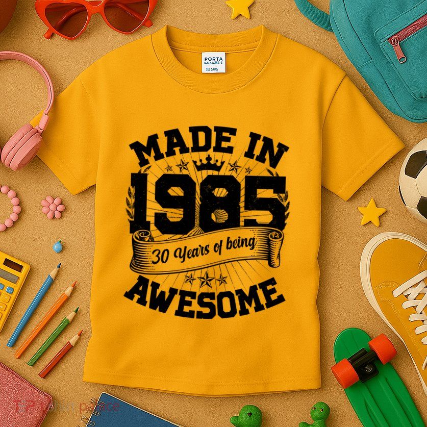 Vintage Crown Made In 1985 40 Years Of Being Awesome Kids T-Shirt