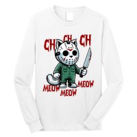 Vintage Cat Meow Halloween Cat Long Sleeve Shirt