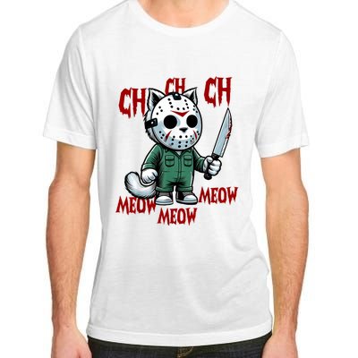 Vintage Cat Meow Halloween Cat Adult ChromaSoft Performance T-Shirt