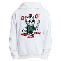 Vintage Cat Meow Halloween Cat Urban Pullover Hoodie