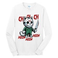 Vintage Cat Meow Halloween Cat Tall Long Sleeve T-Shirt