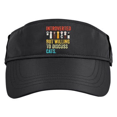 Vintage Cat Meow Introverted But Willing To Discuss Cats Adult Drive Performance Visor