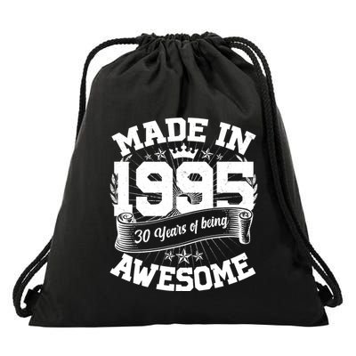 Vintage Crown Made In 1995 30 Years Of Being Awesome Drawstring Bag