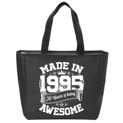 Vintage Crown Made In 1995 30 Years Of Being Awesome Zip Tote Bag
