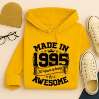 Vintage Crown Made In 1995 30 Years Of Being Awesome Hoodie