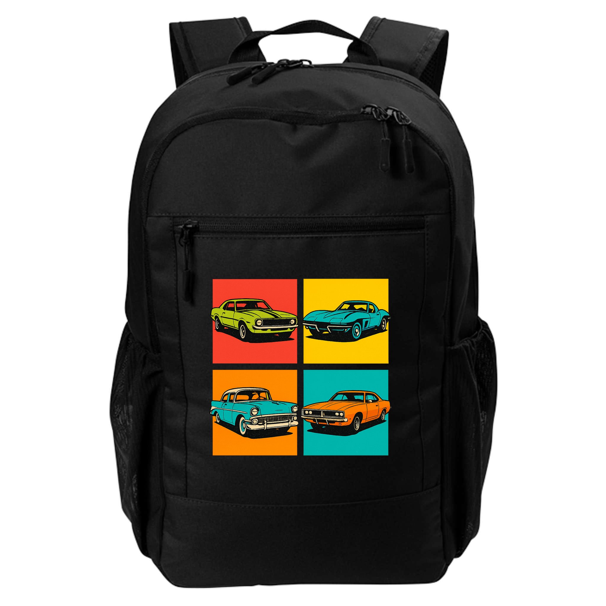 Vintage Classic Muscle Cars Pop Art Design Backpack