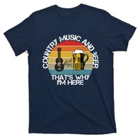 Vintage Country Music And Beer That's Why I'm Heres T-Shirt