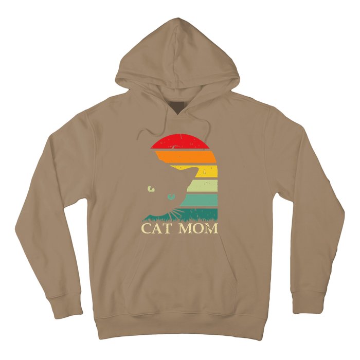 Vintage Cat Mom For WomenFunny Cat Mom Mother Hoodie