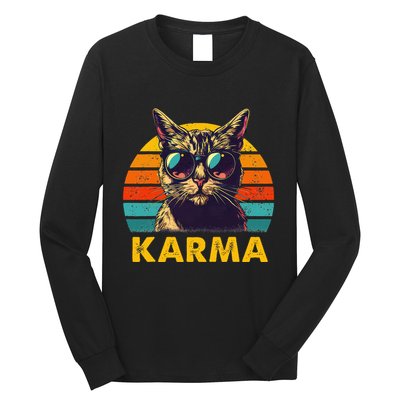 Vintage Cat Music Gifts Long Sleeve Shirt