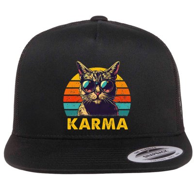Vintage Cat Music Gifts Flatbill Hat