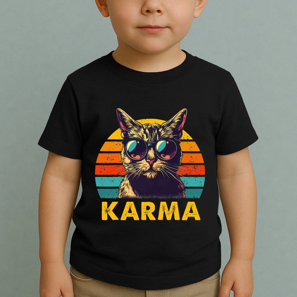 Vintage Cat Music Gifts Toddler T-Shirt