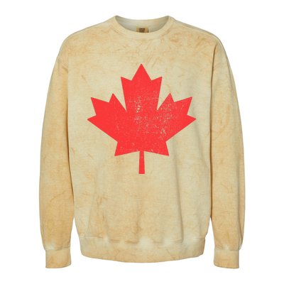 Vintage Canada Maple Leaf Canada Day Colorblast Crewneck Sweatshirt