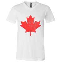 Vintage Canada Maple Leaf Canada Day V-Neck T-Shirt