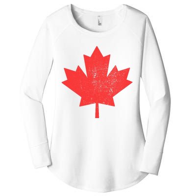 Vintage Canada Maple Leaf Canada Day Women's Perfect Tri Tunic Long Sleeve Shirt