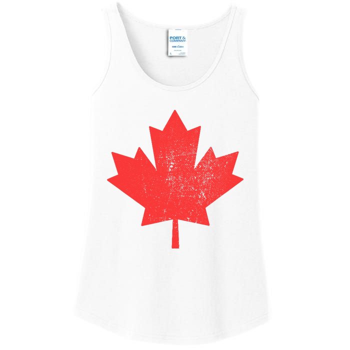 Vintage Canada Maple Leaf Canada Day Ladies Essential Tank