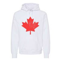 Vintage Canada Maple Leaf Canada Day Premium Hoodie