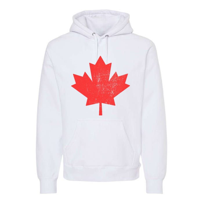 Vintage Canada Maple Leaf Canada Day Premium Hoodie