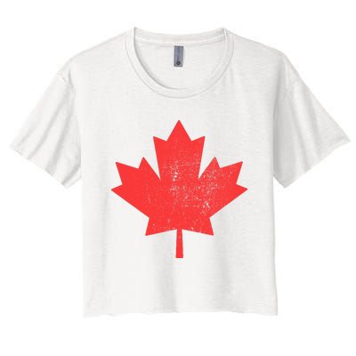 Vintage Canada Maple Leaf Canada Day Women's Crop Top Tee