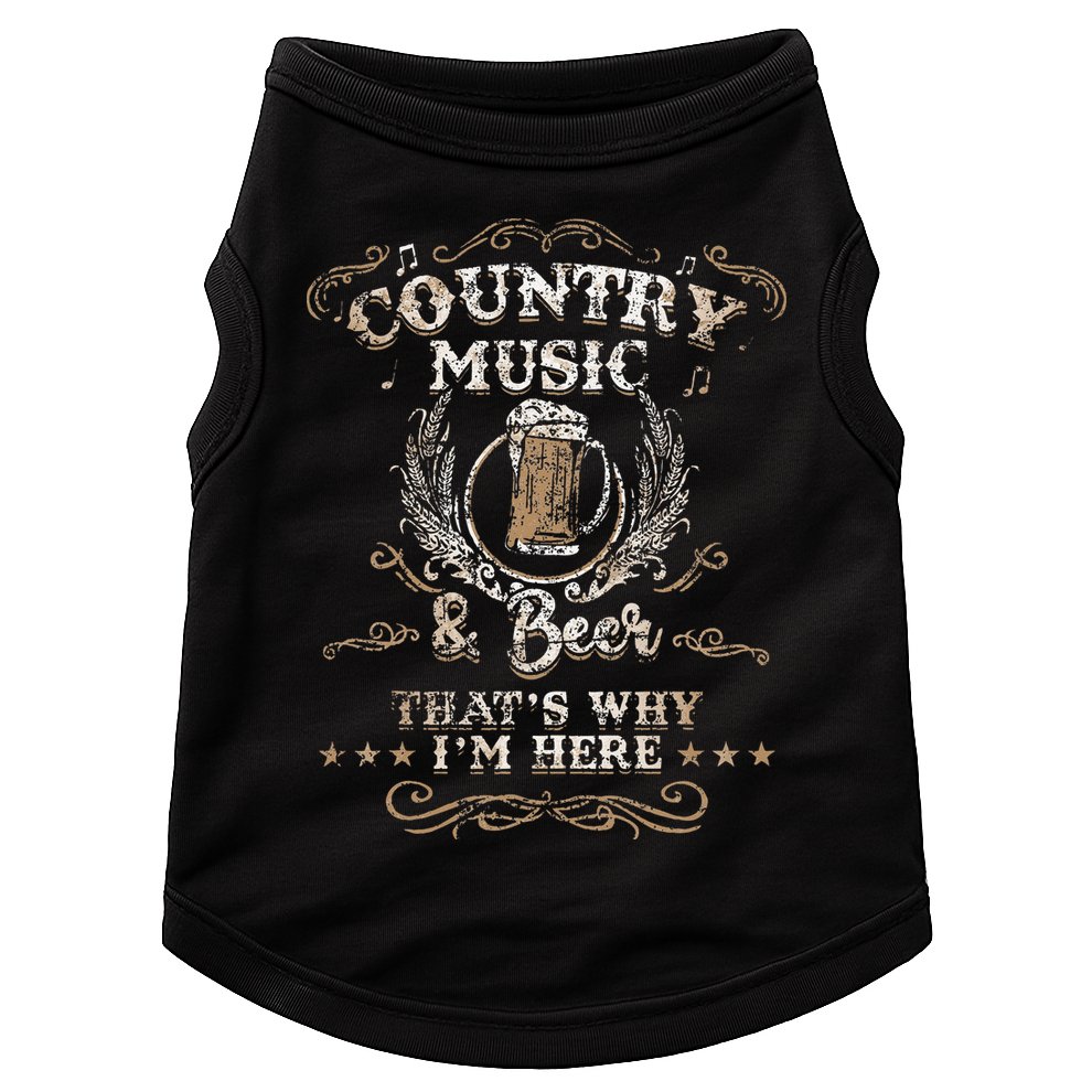 Vintage Country Music And Beer ThatS Why IM Here Legends Doggie Tank