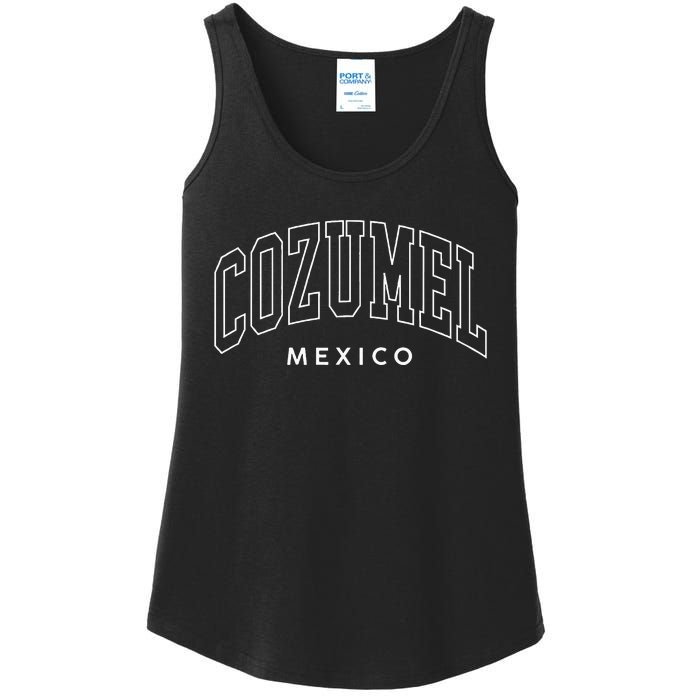 Vintage Cozumel Mexico Retro Throwback Preppy Women Souvenir Ladies Essential Tank