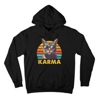 Vintage Cat Music Gifts For Teens Girl Women Karma Hoodie