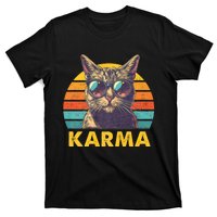 Vintage Cat Music Gifts For Teens Girl Women Karma T-Shirt