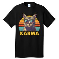 Vintage Cat Music Gifts For Teens Girl Women Karma Tall T-Shirt