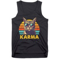 Vintage Cat Music Gifts For Teens Girl Women Karma Tank Top