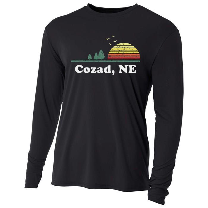 Vintage Cozad Nebraska Home Souvenir Print Cooling Performance Long Sleeve Crew