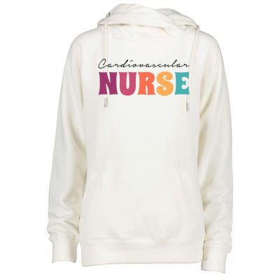 Vintage Cardiovascular Nurse Week Nurses Nursing Squad Cute Gift Womens Funnel Neck Pullover Hood