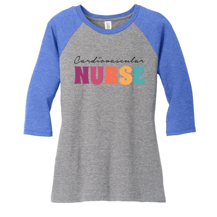 Vintage Cardiovascular Nurse Week Nurses Nursing Squad Cute Gift Women's Tri-Blend 3/4-Sleeve Raglan Shirt