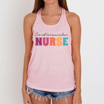 Vintage Cardiovascular Nurse Week Nurses Nursing Squad Cute Gift Women's Knotted Racerback Tank