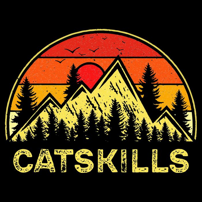 Vintage Catskills New York Mountains Nature Hiking Souvenir Sweatshirt