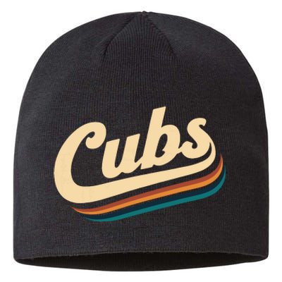 Vintage Cubs Name Throwback Retro Sustainable Beanie