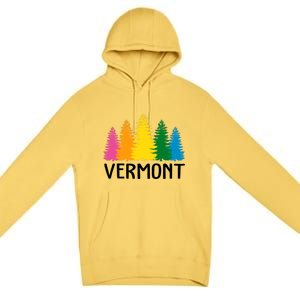 Vermont Colorful Nature Premium Pullover Hoodie