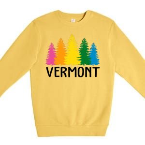 Vermont Colorful Nature Premium Crewneck Sweatshirt