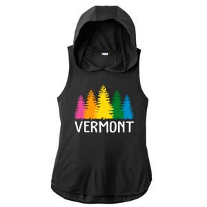 Vermont Colorful Nature Ladies PosiCharge Tri-Blend Wicking Draft Hoodie Tank