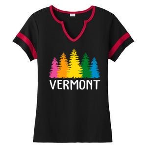 Vermont Colorful Nature Ladies Halftime Notch Neck Tee