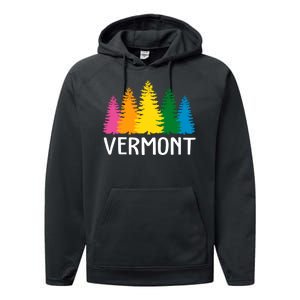 Vermont Colorful Nature Performance Fleece Hoodie