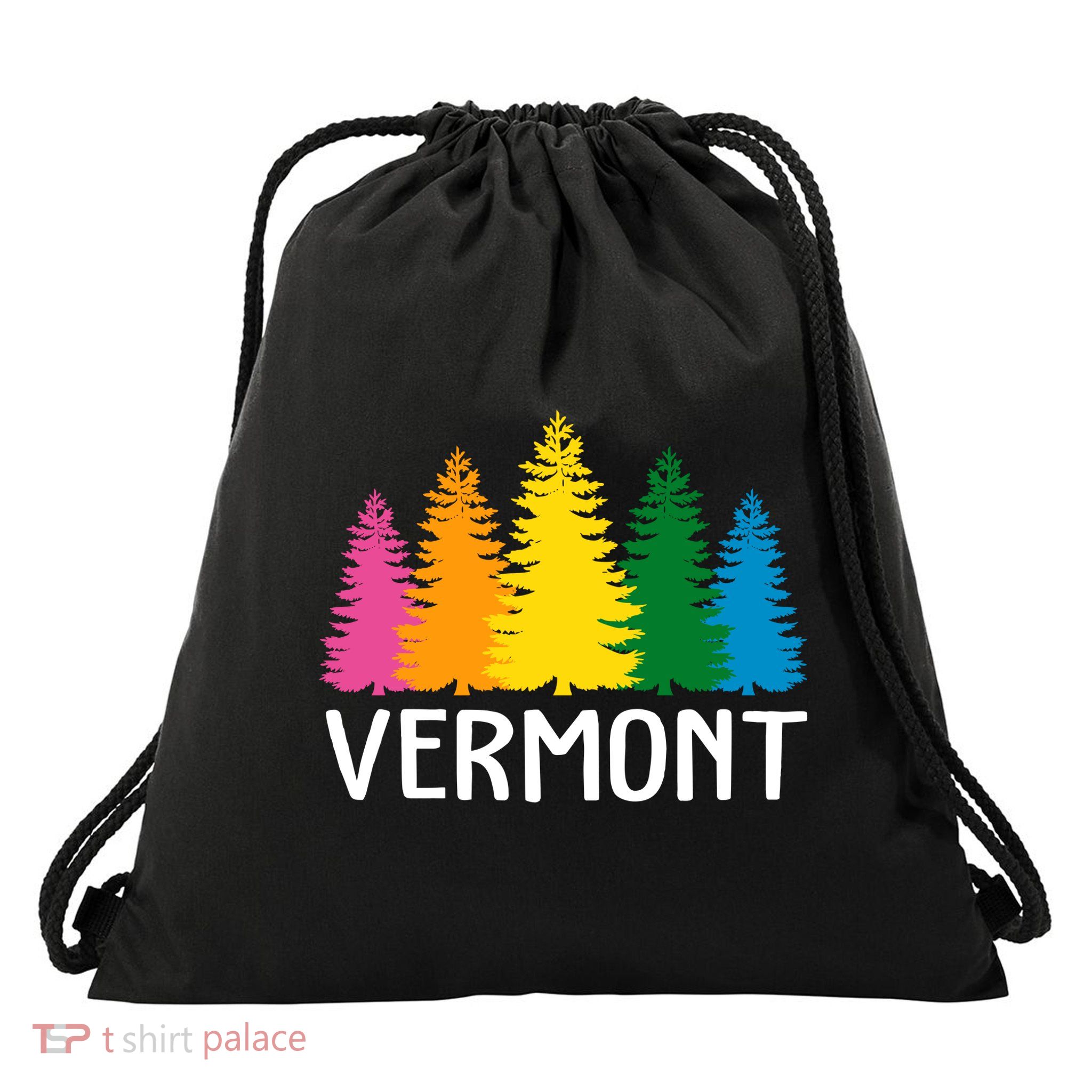 Vermont Colorful Nature Drawstring Bag