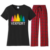 Vermont Colorful Nature Women's Flannel Pajama Set