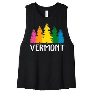 Vermont Colorful Nature Women's Racerback Cropped Tank